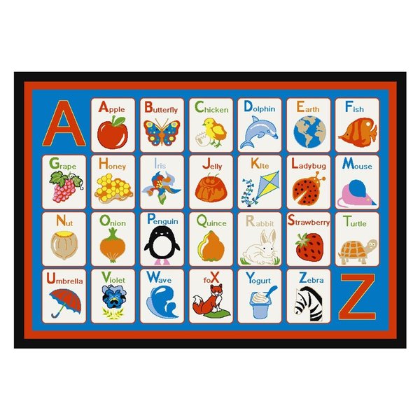 Concord Global 7805 4 ft. 5 in. x 6 ft. 1 in. Fun Time Alphabet - Multi Color 07805